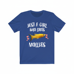 Just A Girl Who Loves Mollies Fish Shirt - molly fish print design