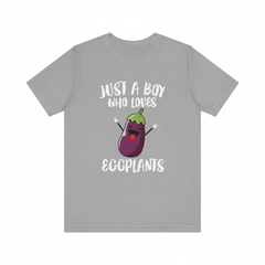 Just A Boy Who Loves Eggplants Shirt - eggplant print design