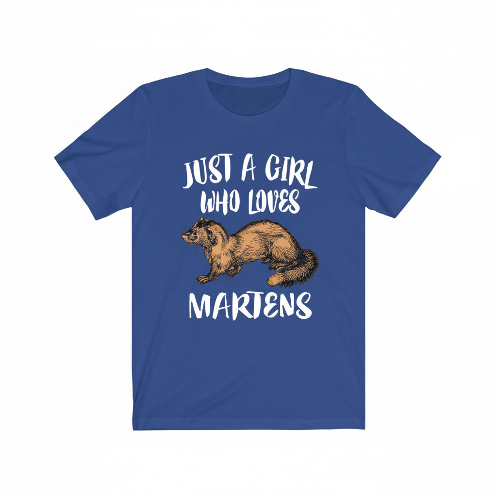 Just a girl who loves martens forest mustelid tree-climbing tee