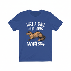 Just a girl who loves martens forest mustelid tree-climbing tee