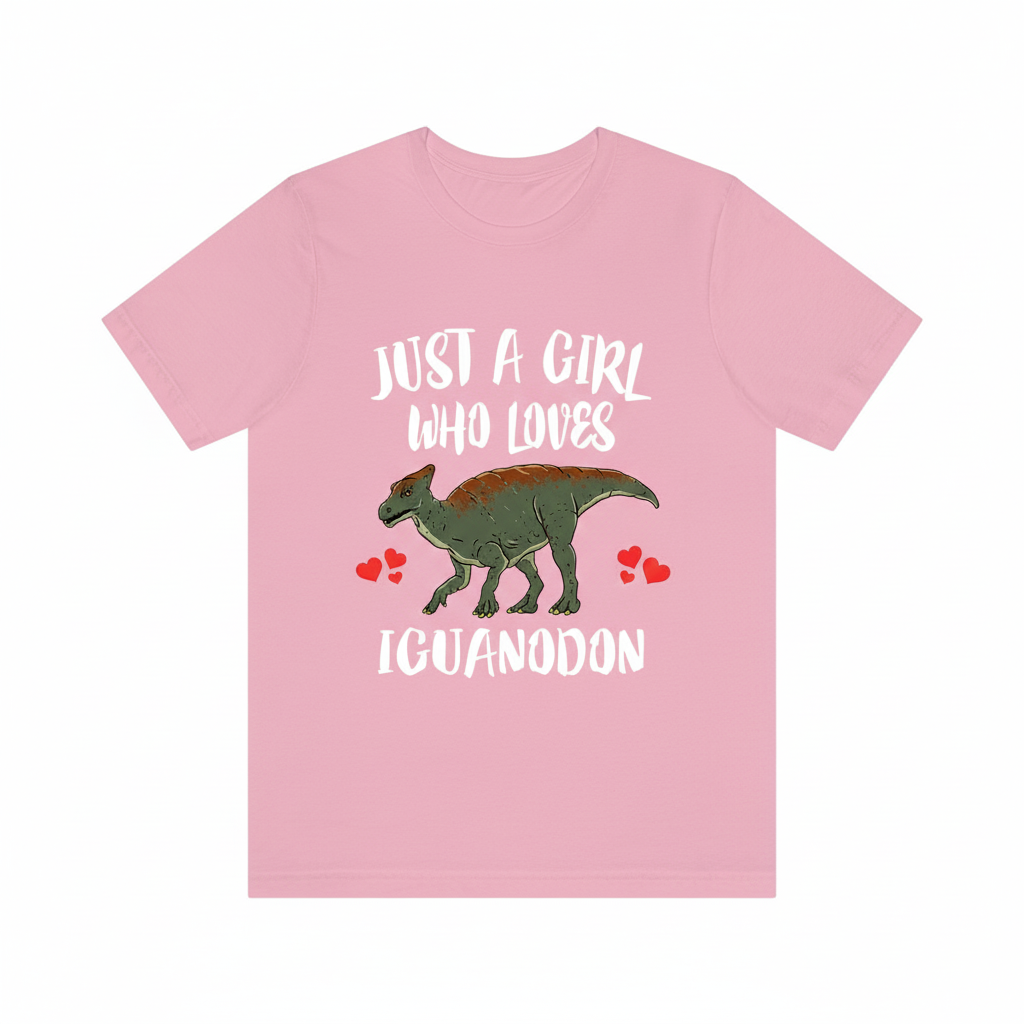 Just a girl who loves iguanodon Cretaceous herbivore dinosaur tee