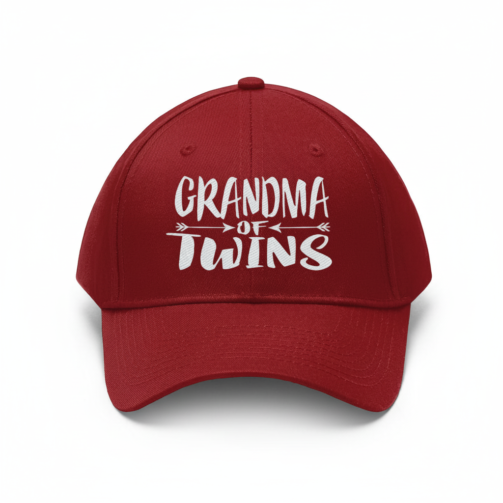 Grandma Of Twins Hat - grandma of twins embroidered twill cap