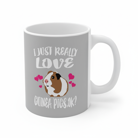 I Just Really Love Guinea Pigs Coffee Mug - guinea pig print design