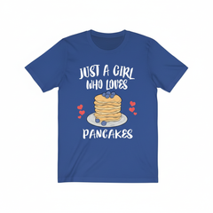 Just a girl who loves pancakes breakfast brunch foodie lover tee