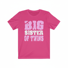 Big Sister Of Twins T-Shirt - big sister of twins print design