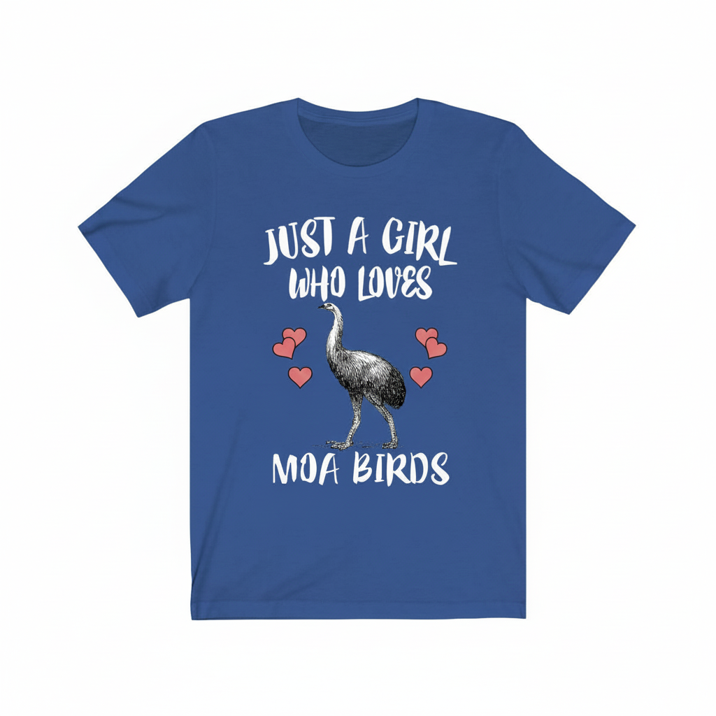 Just A Girl Who Loves Moa Birds Shirt - moa bird print design