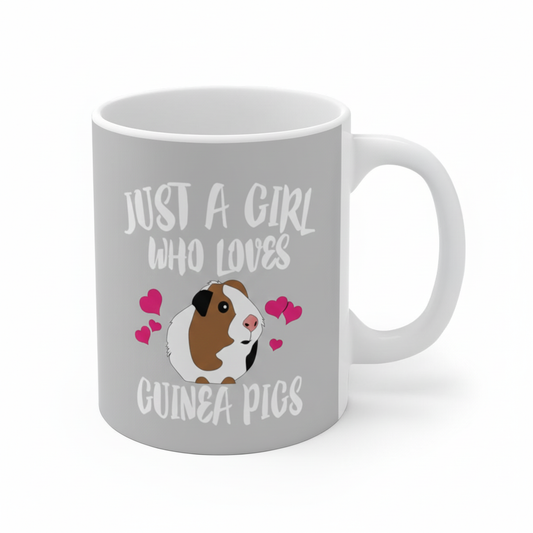 Just A Girl Who Loves Guinea Pigs Coffee Mug - guinea pig print design