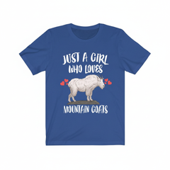 Just a girl who loves mountain goats alpine cliff climber tee