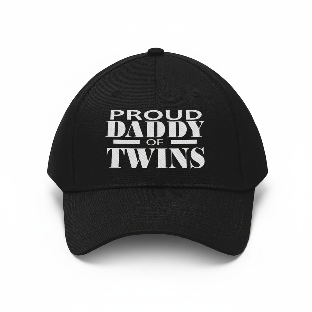 Proud Daddy Of Twins Hat - daddy of twins print design