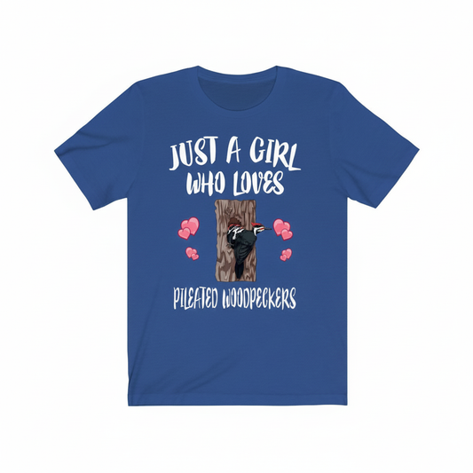 Girl Who Loves Pileated Woodpeckers Shirt - Pileated Woodpecker print design