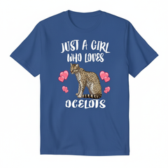Ocelot T-Shirt for Girls - ocelot print design