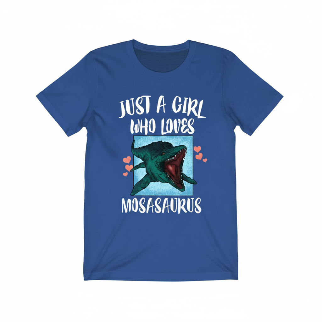 Just A Girl Who Loves Mosasaurus Shirt - Mosasaurus print design