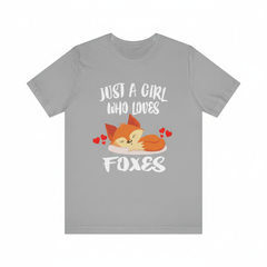 Just A Girl Who Loves Foxes Shirt - fox print design