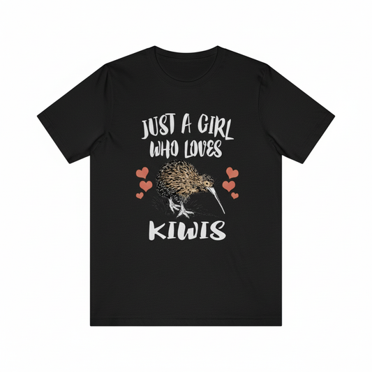 Just A Girl Who Loves Kiwis Birds Shirt - kiwi bird print design