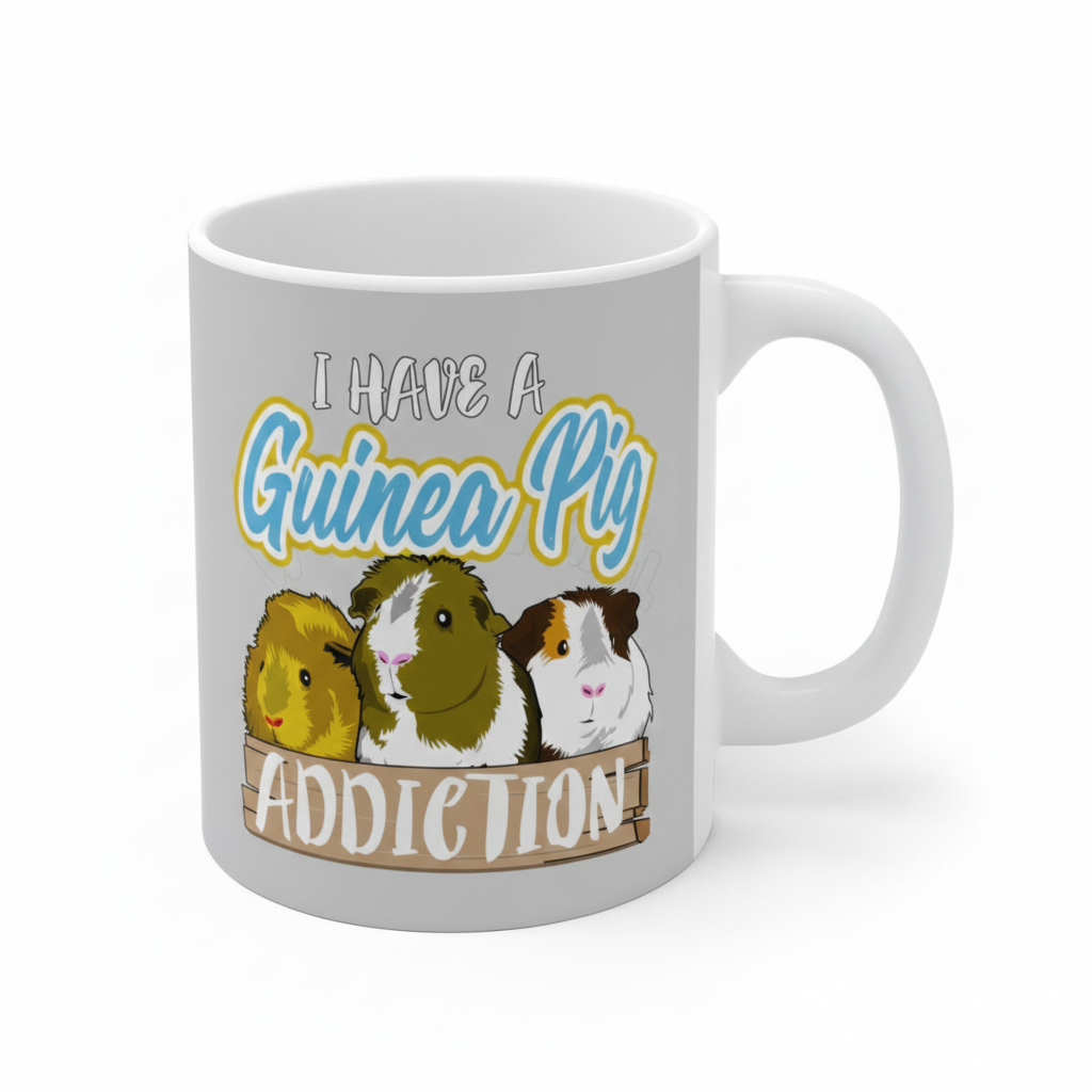 I Have A Guinea Pig Addiction Coffee Mug - guinea pig print design