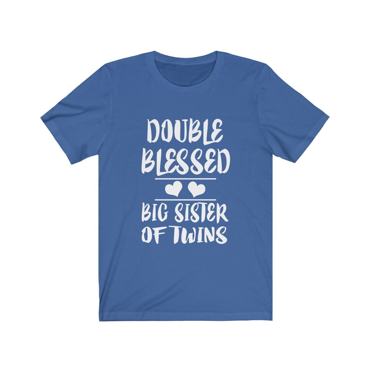 Double Blessed Big Sister Of Twins Shirt, Big Sister Of Twins Shirt, Big Sister Gift, Big Sister Shirt, Sister Announcement T-Shirt Image 2