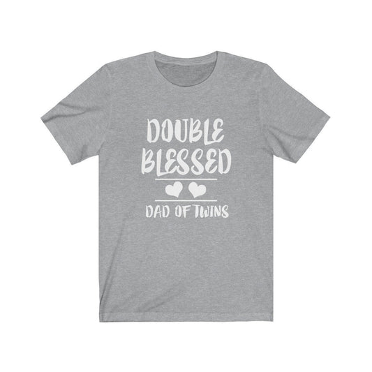 Double Blessed Dad Of Twins T-Shirt - twin dad print design