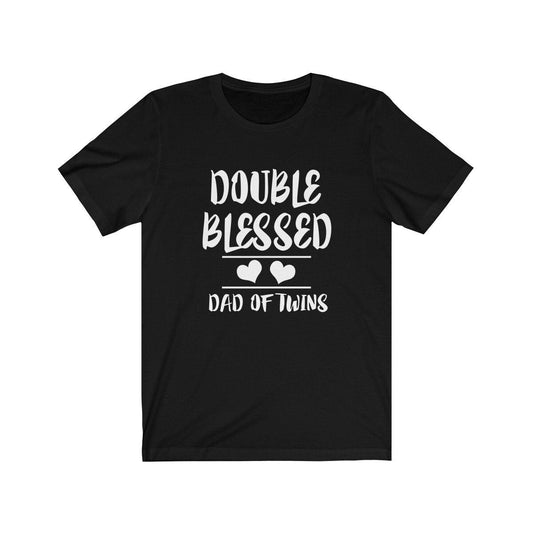 Double Blessed Dad Of Twins T-Shirt - twin dad print design