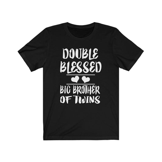 Double blessed big brother of twins sibling announcement tee