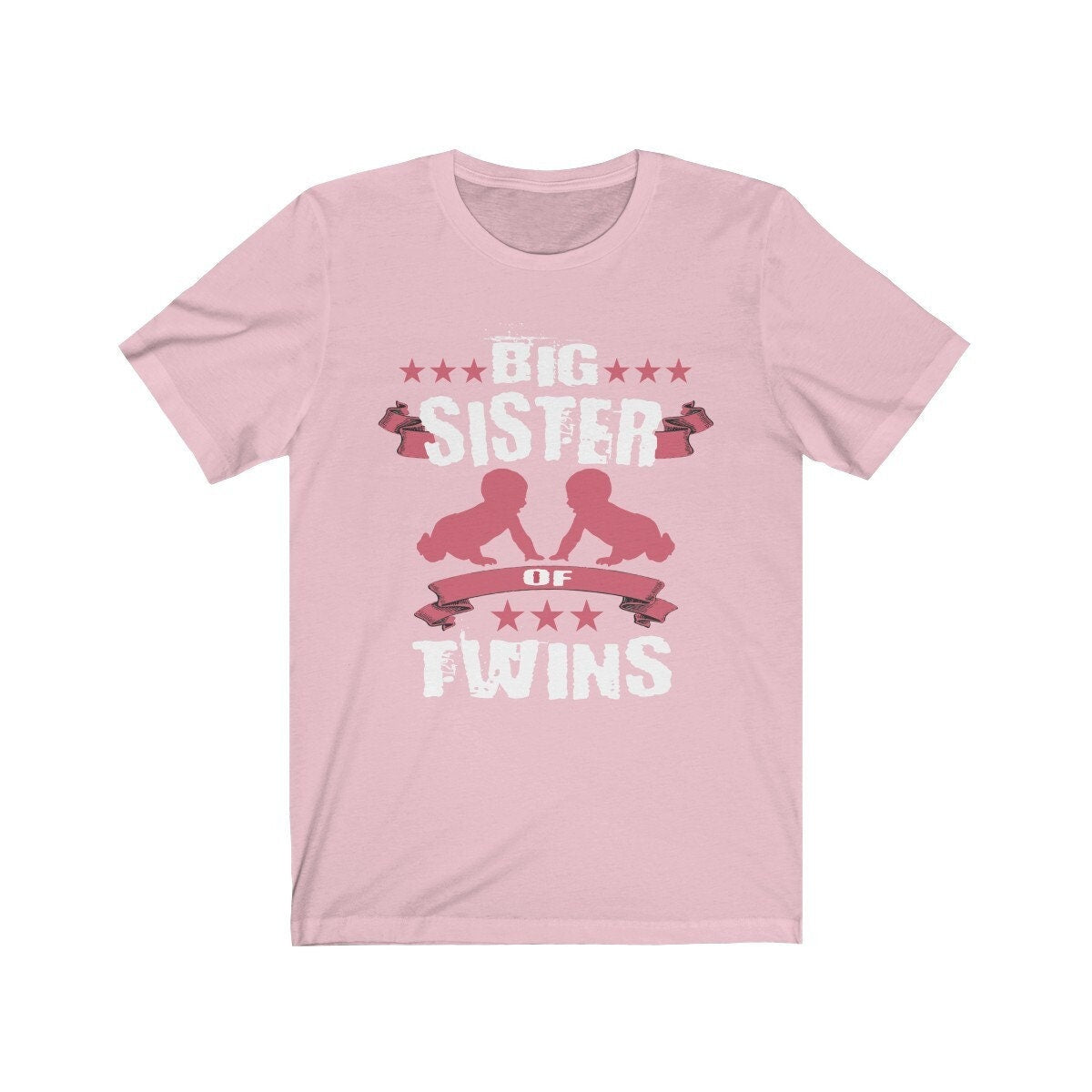 Big Sister Of Twins Shirt, Big Sister Of Twins Gift, Sister Twins Gift T-Shirt Image 4