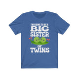 I'm Going To Be A Big Sister Of Twins Peas Gift Announcement T-Shirt Image 4