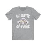 Big Sister Of Twins T-Shirt, Big Sister Of Twins gift, Sister Of Twins Shirt, Twin Sister Shirt, Big Sister Of Twins Announcement Gift Image 2