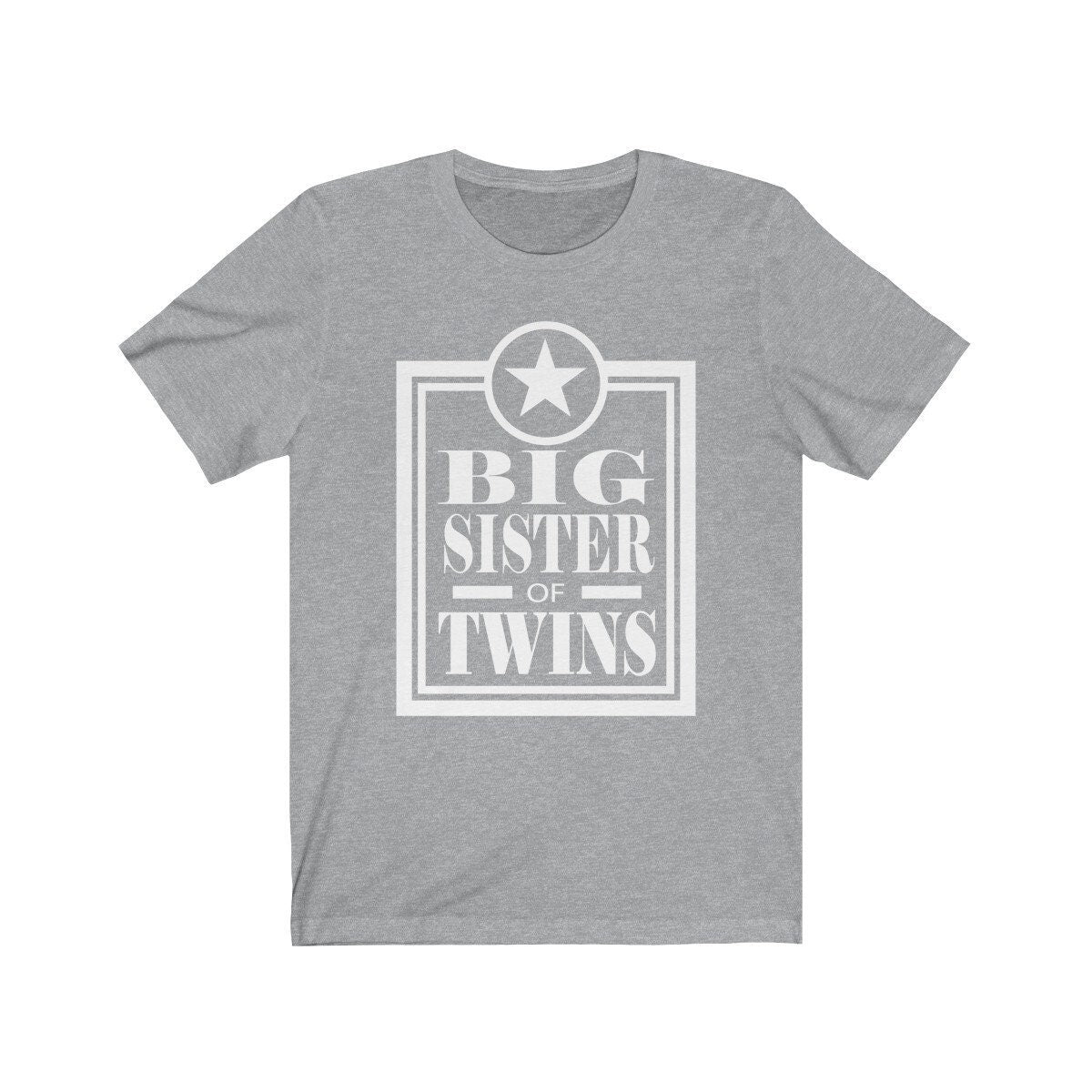 Big Sister Of Twins T-Shirt, Big Sister Of Twins Gift, Twin Sister Shirt, Big Sister Of Twins Gift Announcement T-Shirt Image 1