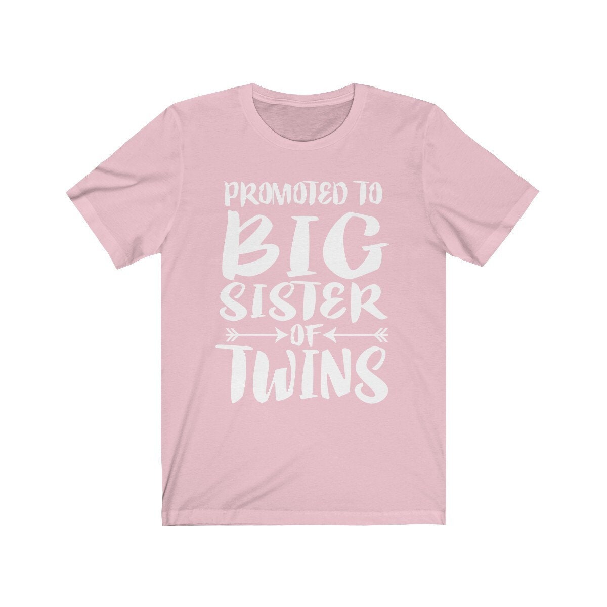 Promoted To Big Sister Of Twins Shirt, Big Sister Of Twins Shirt, Big Sister Announcement Gift T-Shirt Image 3