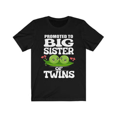 Promoted To Big Sister Of Twins T-Shirt - big sister of twins print design