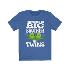 Promoted To Big Brother Of Twins T-Shirt - peas big brother print