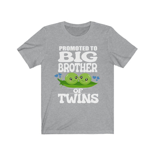 Promoted To Big Brother Of Twins T-Shirt - peas big brother print