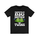 Promoted To Big Brother Of Twins Shirt, Big Brother Of Twins Shirt, Big Brother Of Twins Gift, Twins Announcement Peas Gift T-Shirt Image 1