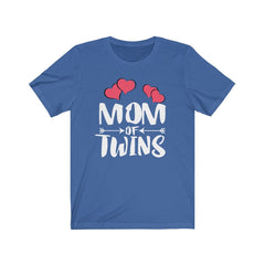 Mom of twins mother announcement gift tee for twin pregnancy
