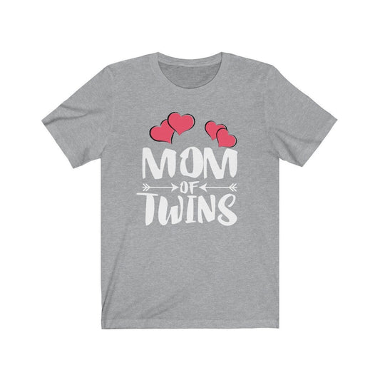 Mom of twins mother announcement gift tee for twin pregnancy