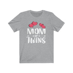 Mom of twins mother announcement gift tee for twin pregnancy