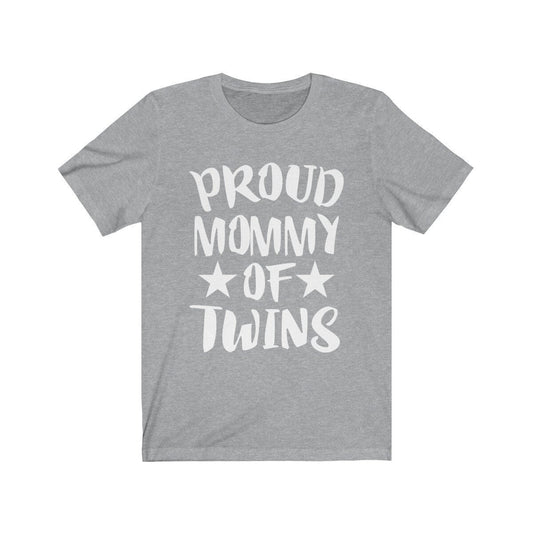 Proud mommy of twins mother announcement tee for twin pregnancy
