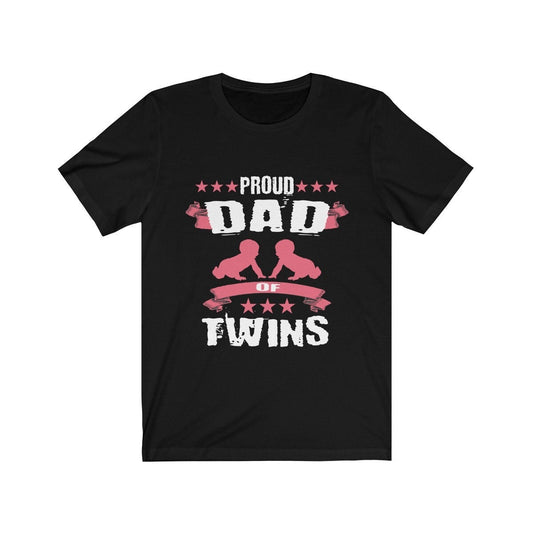 Proud dad of twins father announcement gift tee for twin dad