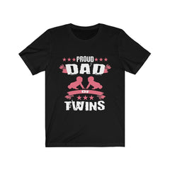 Proud dad of twins father announcement gift tee for twin dad