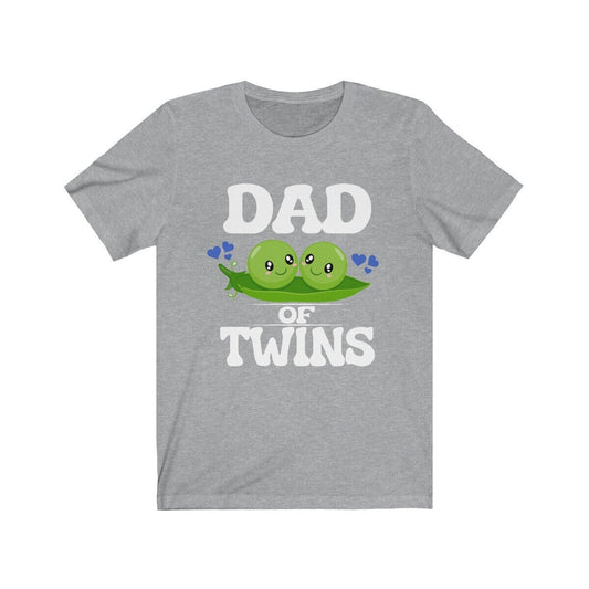 Dad of twins two peas in a pod announcement tee for new father