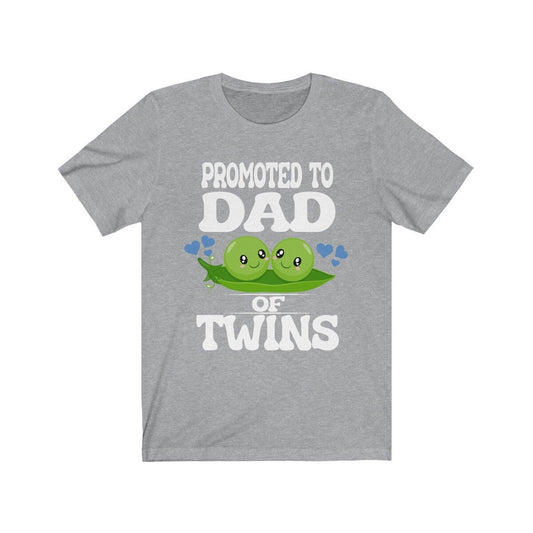Promoted To Dad Of Twins T-Shirt - promoted to dad of twins print design