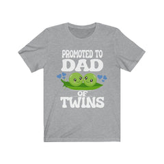 Promoted To Dad Of Twins T-Shirt - promoted to dad of twins print design