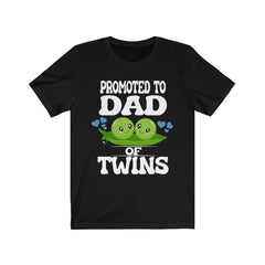 Promoted To Dad Of Twins T-Shirt - promoted to dad of twins print design
