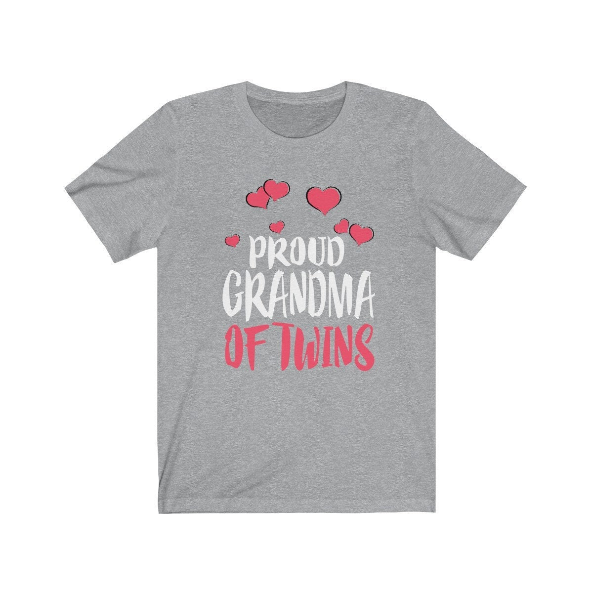Proud Grandma Of Twins Shirt, Grandma Of Twins Gift, Grandma Of Twins Announcement Grandmother Gift T-Shirt Image 2