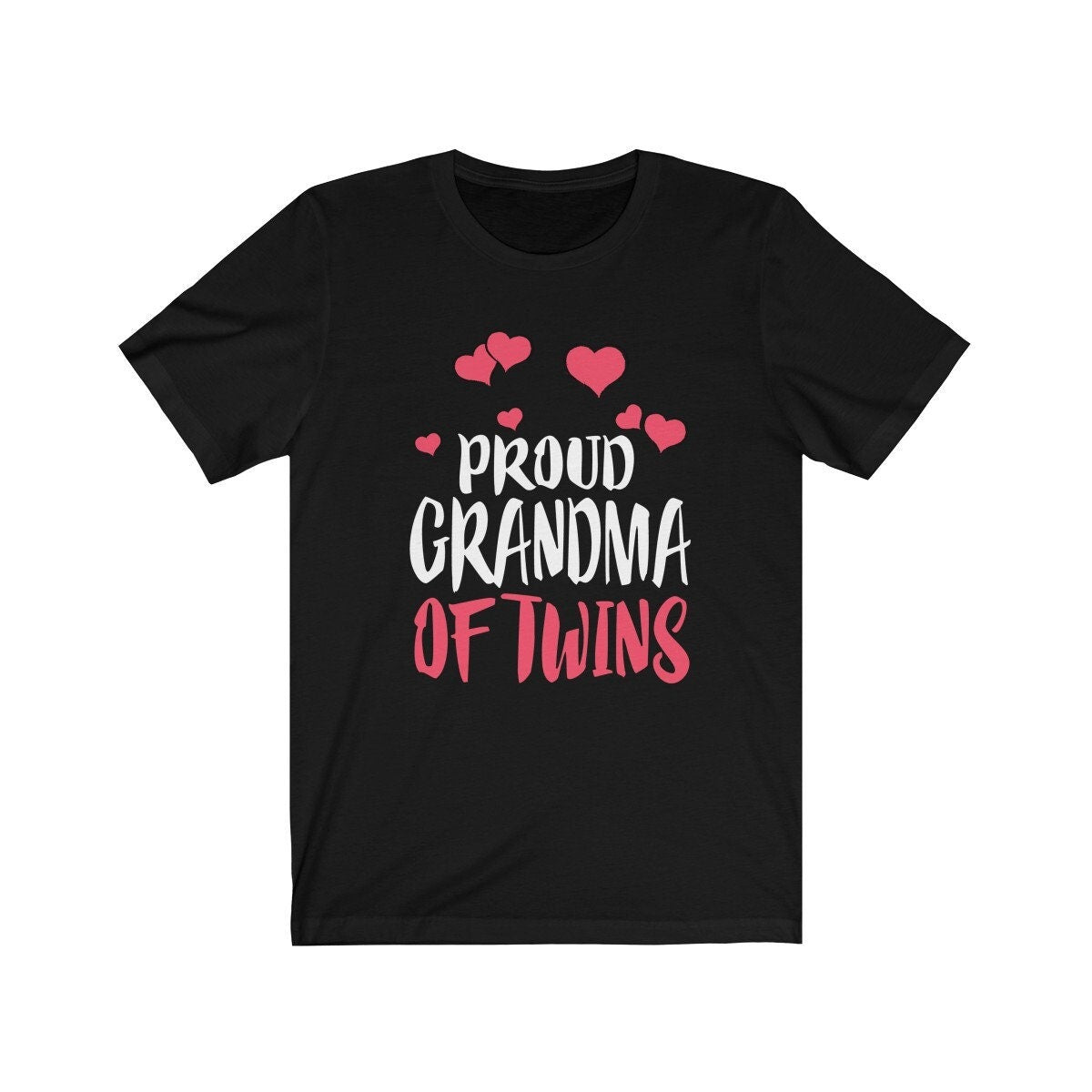 Proud Grandma Of Twins Shirt, Grandma Of Twins Gift, Grandma Of Twins Announcement Grandmother Gift T-Shirt Image 1