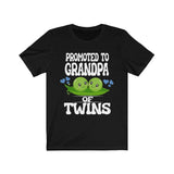 Promoted To Grandpa Of Twins Shirt, Grandpa Of Twins Gift, Grandpa Of Twins Announcement Grandfather Gift T-Shirt Image 1