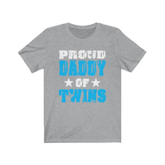 Proud dad of twins father announcement gift tee for twin dad