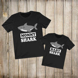Shark Mom Shirt, Baby Shark Shirt, Shark Matching Shirts, Son Daughter Family Matching Gift T-Shirts Image 1