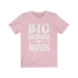 Big Brother Of Triplets Shirt, Big Brother Of Triplets Gift, Big Brother Of Triplets Announcement T-Shirt Image 4