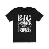 Big Brother Of Triplets Shirt, Big Brother Of Triplets Gift, Big Brother Of Triplets Announcement T-Shirt Image 1