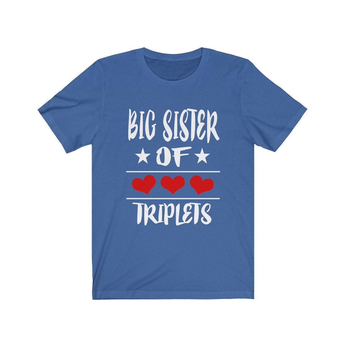 Big Sister Of Triplets Shirt, Big Sister Of Triplets Gift, Big Sister Of Triplets Announcement T-Shirt Image 4